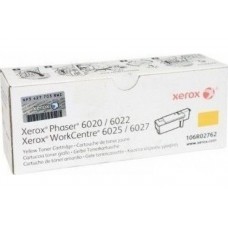 Картридж 106R02762 желтый для Xerox Phaser 6020 / 6022,  WorkCentre 6025 / 6027 оригинальный