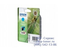 Картридж голубой Epson T0822 оригинальный