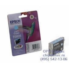 Картридж светло-голубой Epson T0805 оригинальный