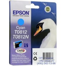 Картридж голубой Epson T0812 оригинальный