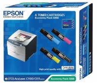 Комплект картриджей S050268 для Epson AcuLaser C1100 / CX11 / CX21 оригинальный