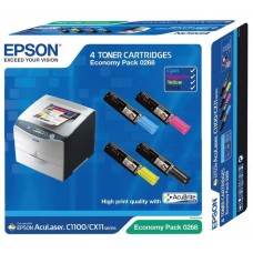 Комплект картриджей S050268 для Epson AcuLaser C1100 / CX11 / CX21 оригинальный