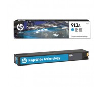 Картридж голубой HP 913A / F6T77AE для HP PageWide 377dw /  452dw Pro / 477dw Pro оригинальный