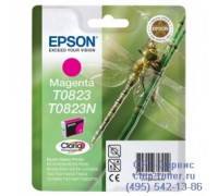 Картридж пурпурный Epson T0823 оригинальный 